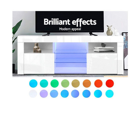 160cm LED Entertainment Unit - White