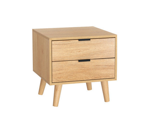 Two drawers Bedside Table - NAQ03BS