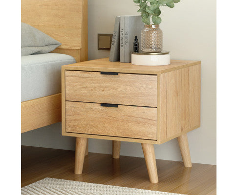 Two drawers Bedside Table - NAQ03BS