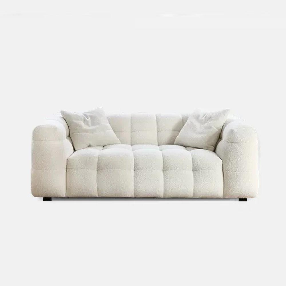 "MARIO" FASHION 2 Seater Sofa Boucle Fabric White