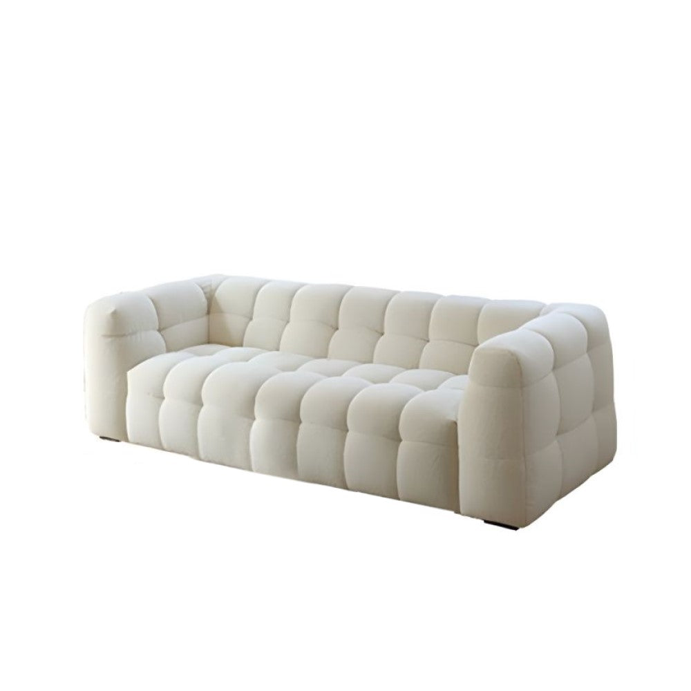 "MARIO" FASHION 2 Seater Sofa Boucle Fabric White