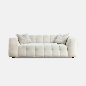 "MARIO" FASHION 3 Seater Sofa Boucle Fabric White