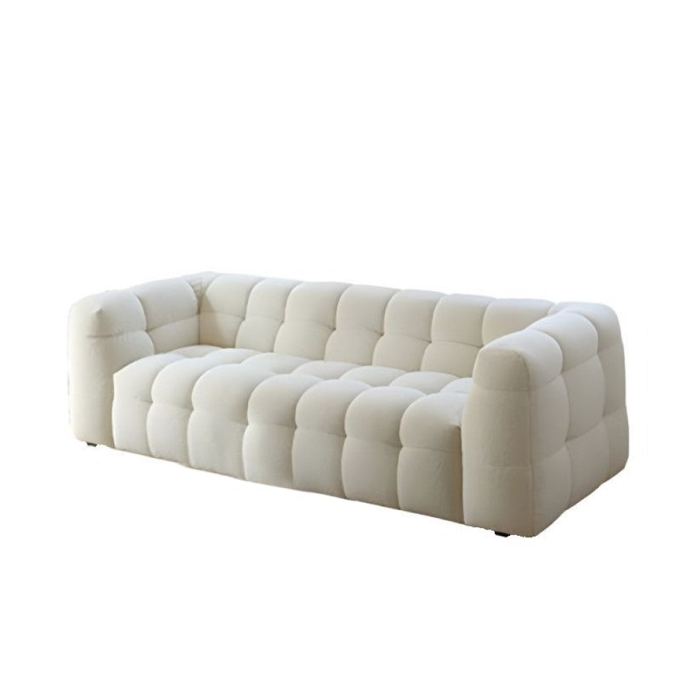 "MARIO" FASHION 3 Seater Sofa Boucle Fabric White