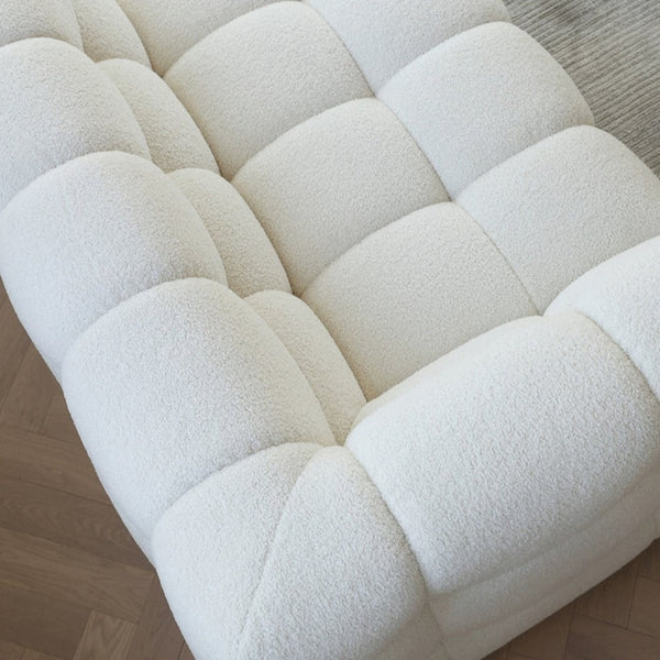 "MARIO" FASHION 4 Seater Sofa Boucle Fabric White