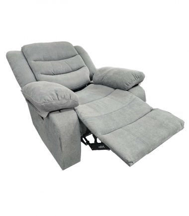 Manual Recliner Sofa - Blue Grey Fabric