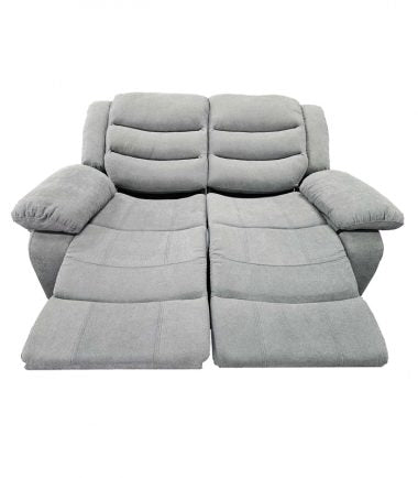 Manual Recliner Sofa - Blue Grey Fabric