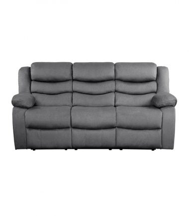 Manual Recliner Sofa - Blue Grey Fabric