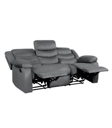 Manual Recliner Sofa - Blue Grey Fabric