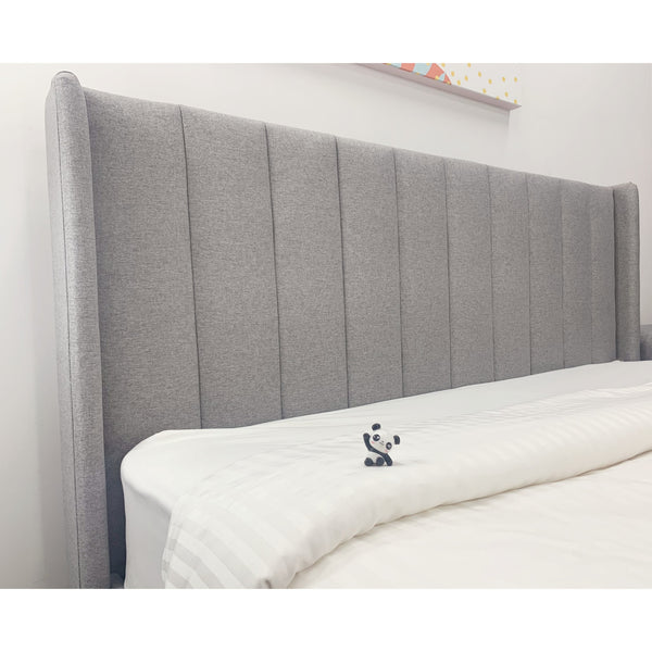 Anka Accordion Bed Frame - Grey Fabric