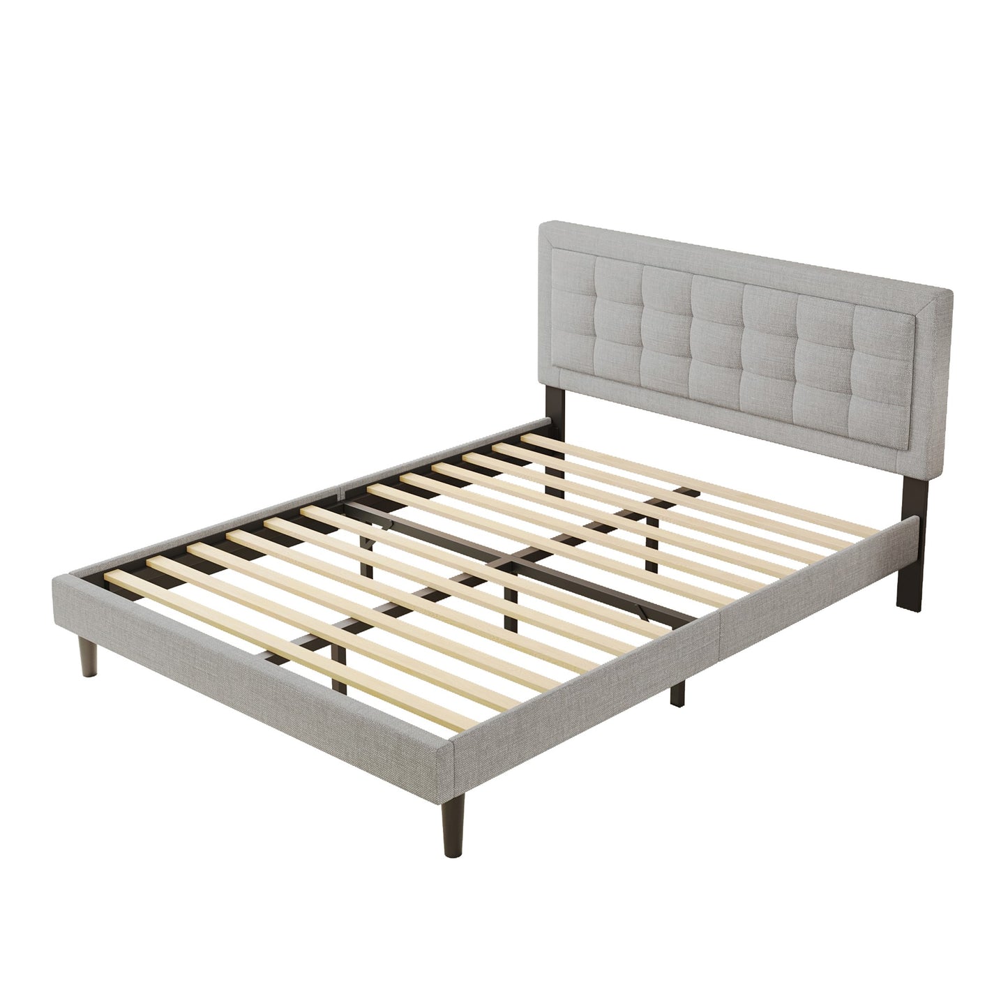 Anka Harmonica Grey Fabirc Bed Frame