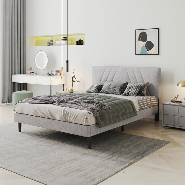 Anka Viola Grey Fabirc Bed Frame