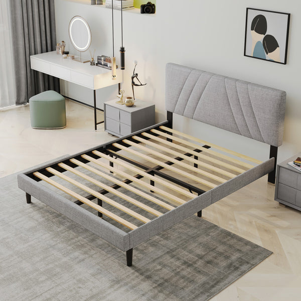 Anka Viola Grey Fabirc Bed Frame