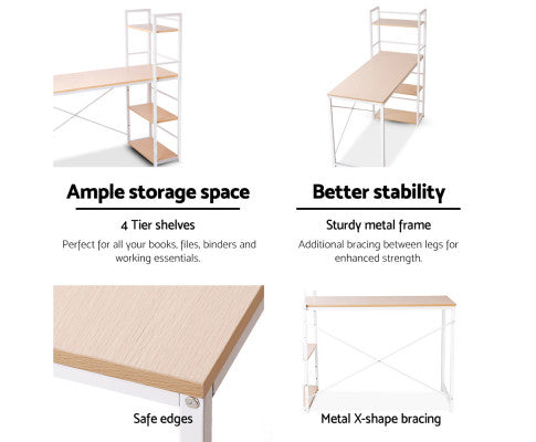 120cm top with 4 Level Shelf Desk - NA1111DK