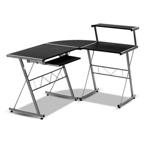 L-shape Computer Desk - Black - NA117DK-BK