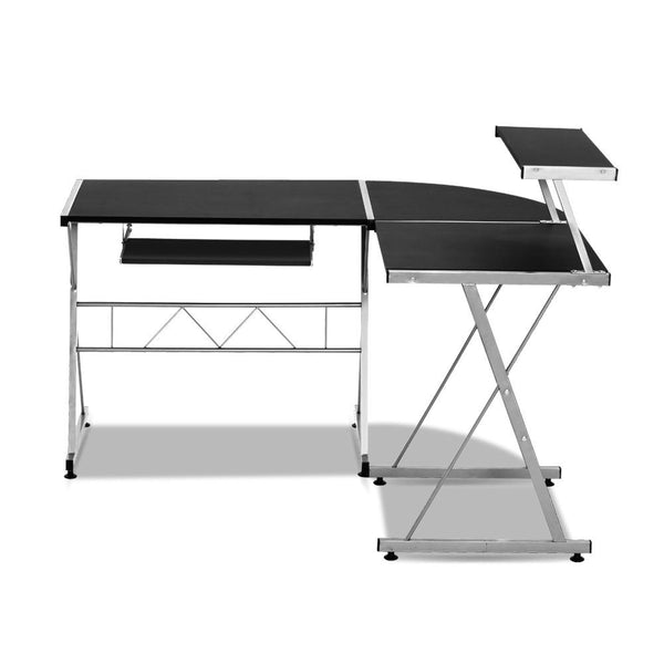 L-shape Computer Desk - Black - NA117DK-BK