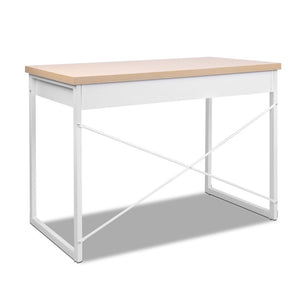 100cm Two drawers Desk - Oak & White NA118DK