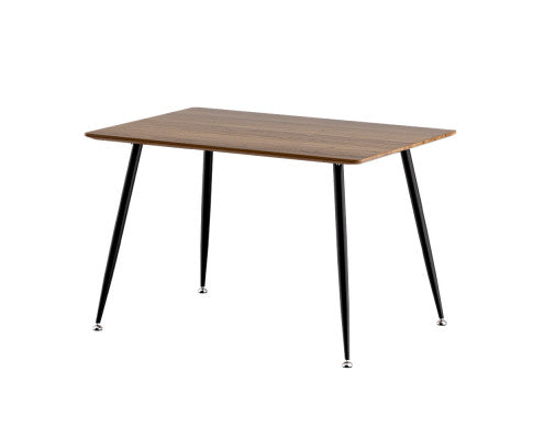 120cm Wooden Rectangular Dining Table with Black metal legs - NATAB02DT