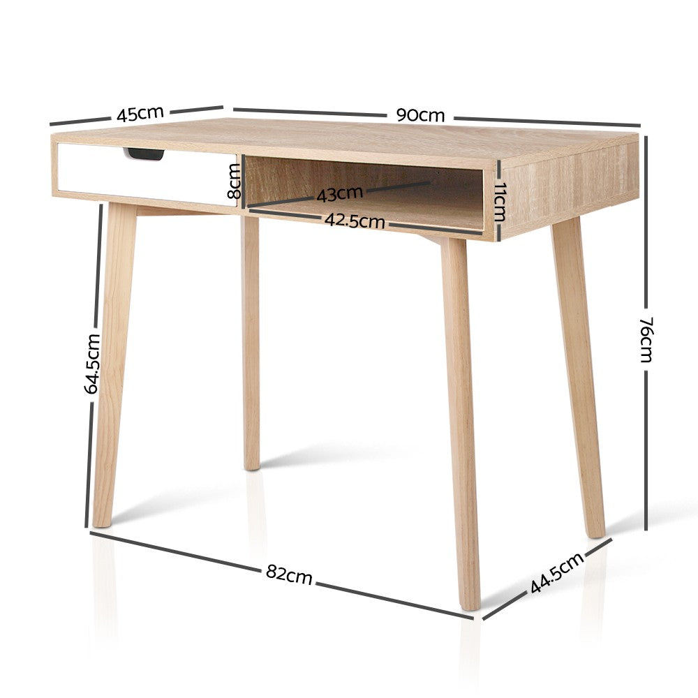 One drawer Scan Desk - Wood - NASCANDK-WD