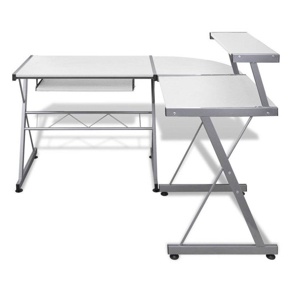 L-shape Computer Desk - White - NA117DK-WH