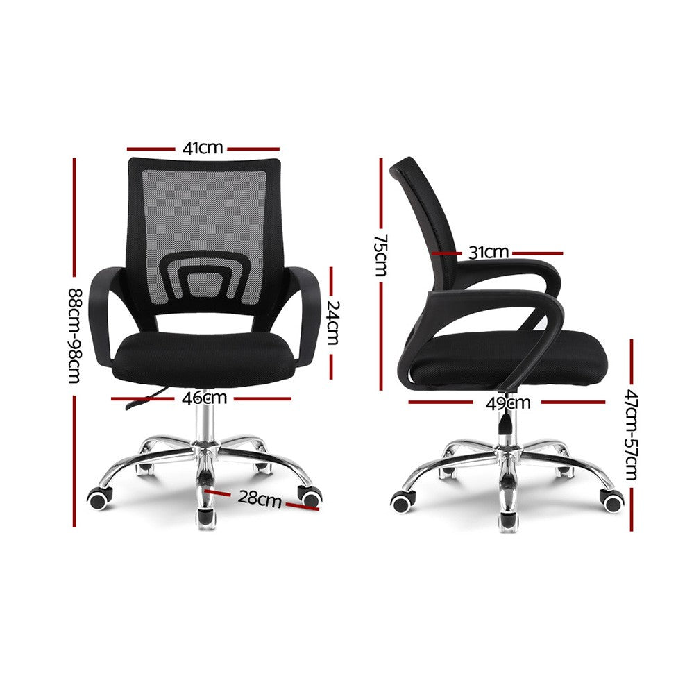 Mesh Office Chair Mid Back Black - 2004