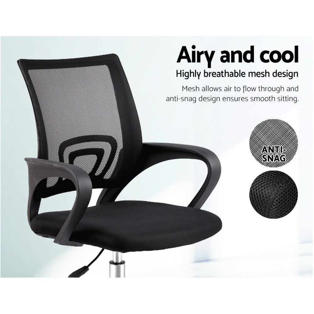 Mesh Office Chair Mid Back Black - 2004