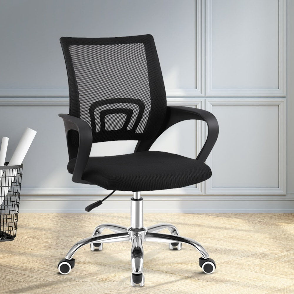 Mesh Office Chair Mid Back Black - 2004