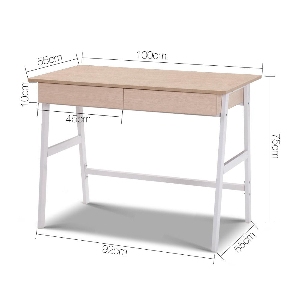 100cm 2 drawers Desk with Large top - NA308DK