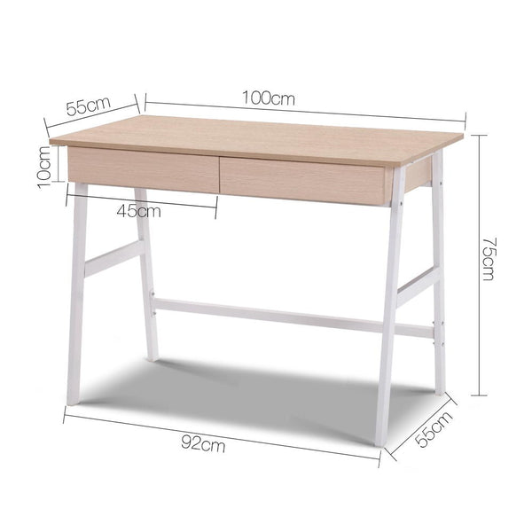 100cm 2 drawers Desk with Large top - NA308DK