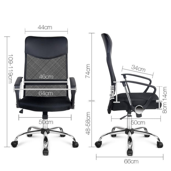 Mesh Office Chair High Back Black - 8009