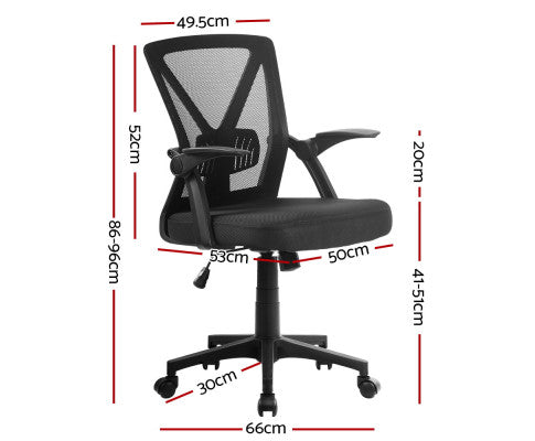 Mesh Office Chair Mid Back Black - HM02