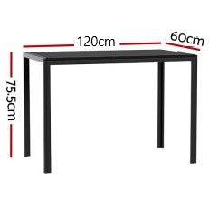 120cm Black Dining Table - NAM120DT