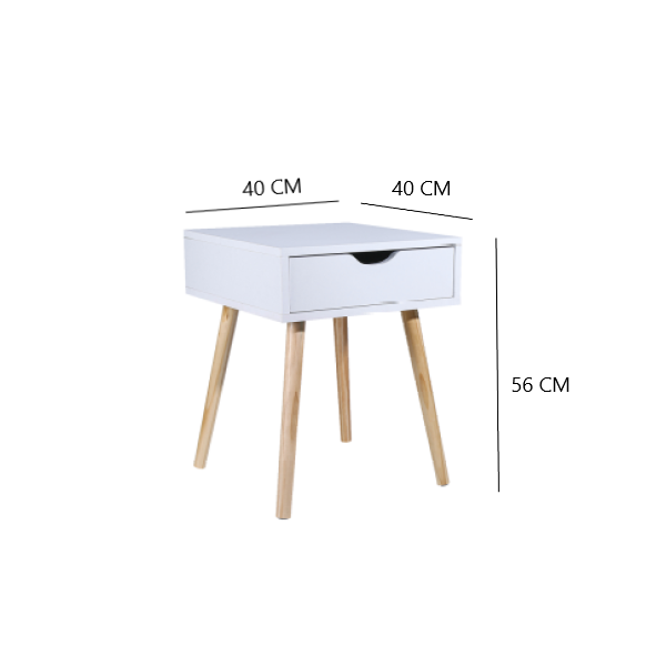 One drawer Square Bedside Table