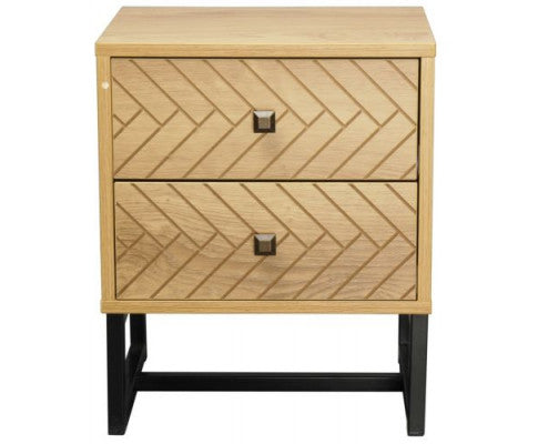 Herringbone pattern Bedside Table - FSD03BS