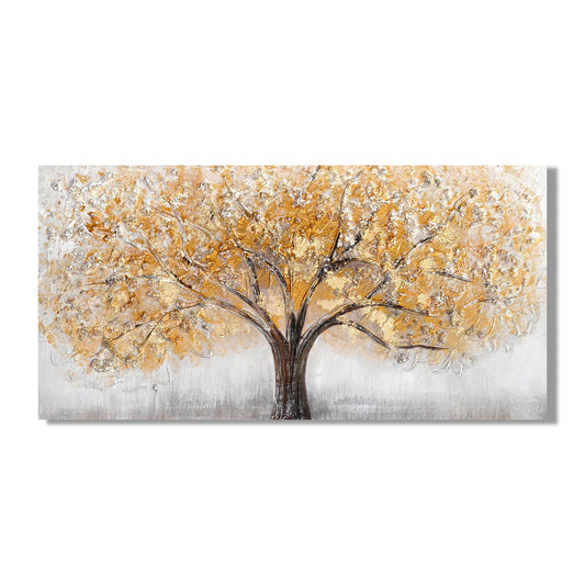 Gold Tree Hand Painting Picture WF1803 30x60x2.5cm