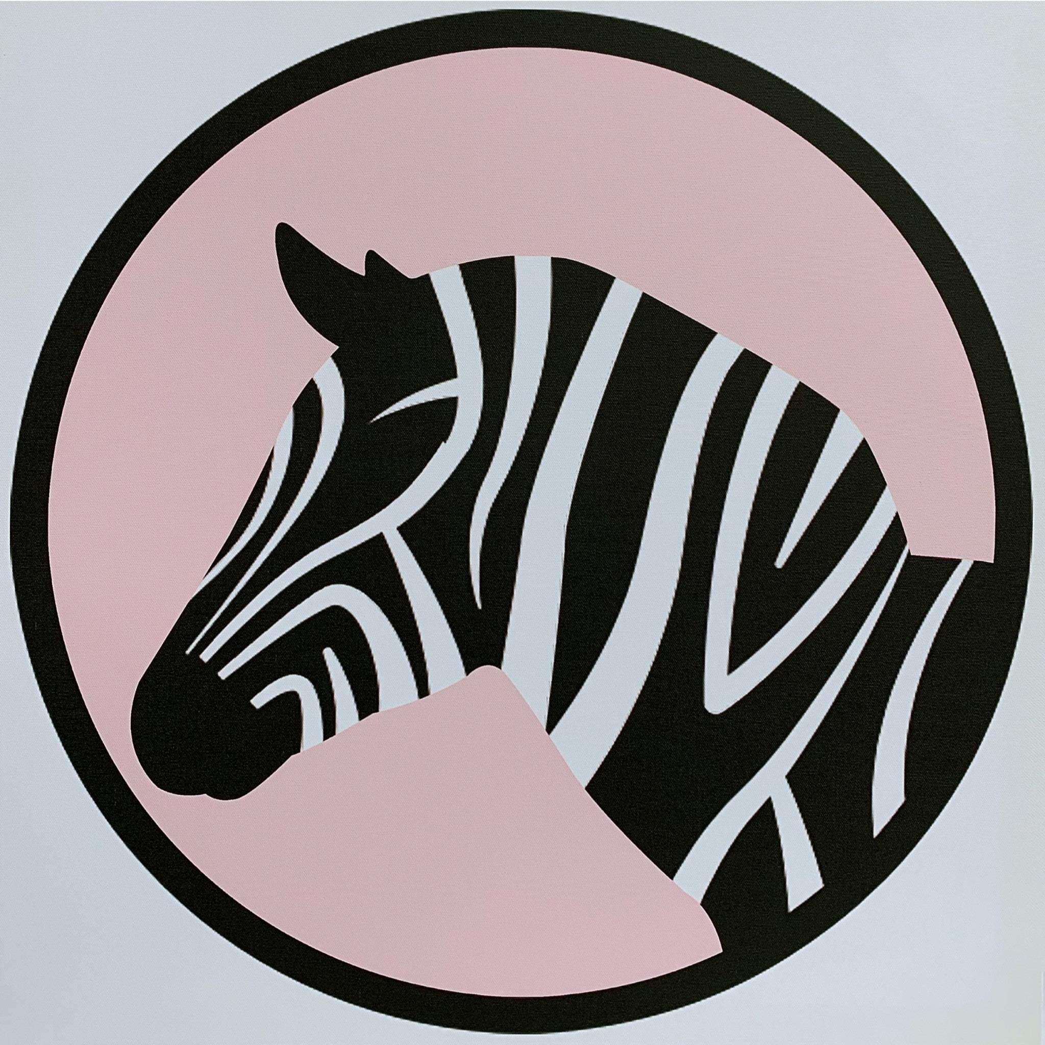 Zebra Pink Painting 60 x 60cm