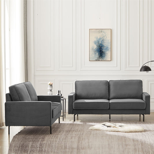 Anka Jessica Velvet sofa - Grey