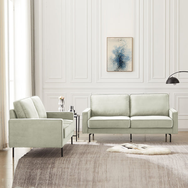 Anka Jessica Velvet sofa - Cream