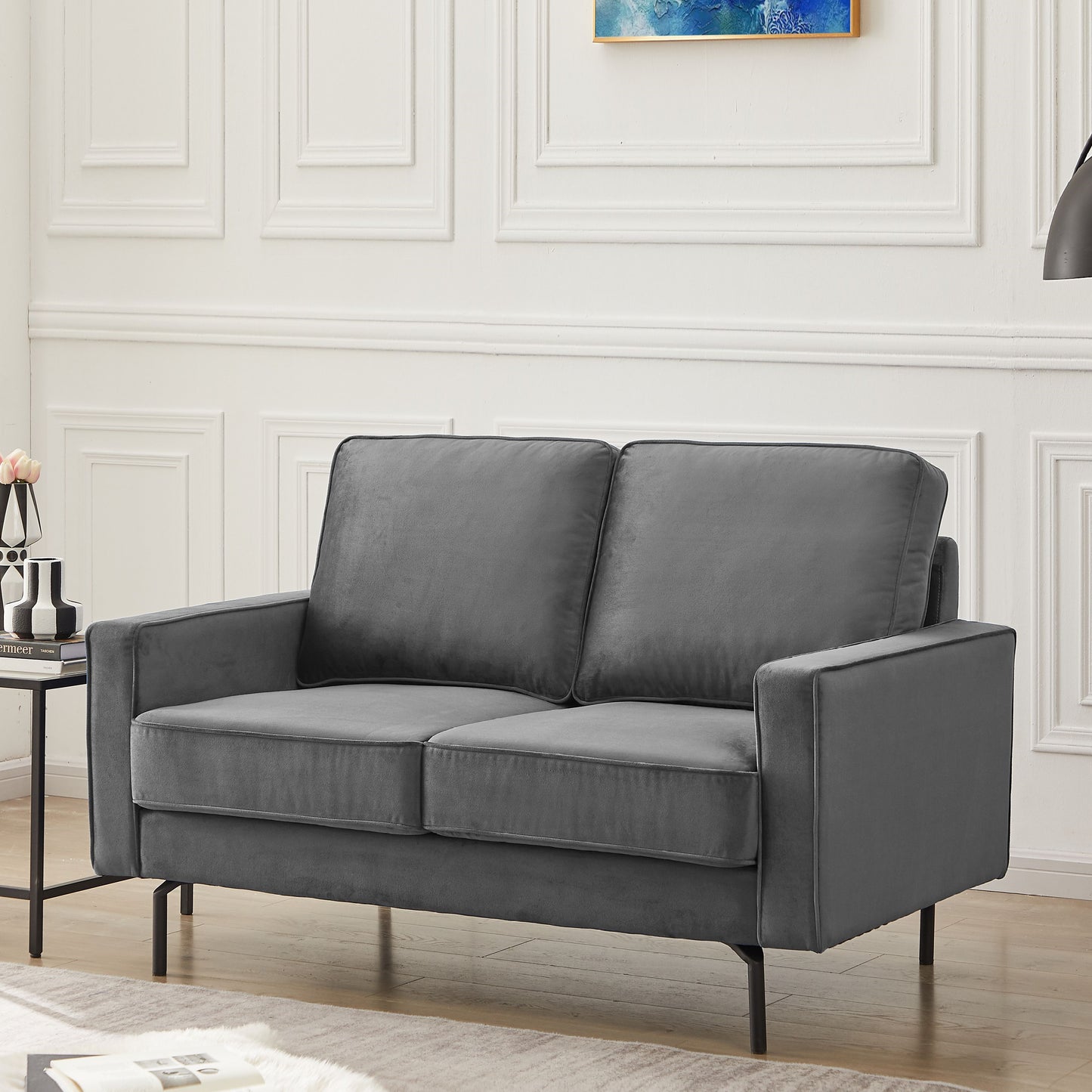 Anka Jessica Velvet sofa - Grey