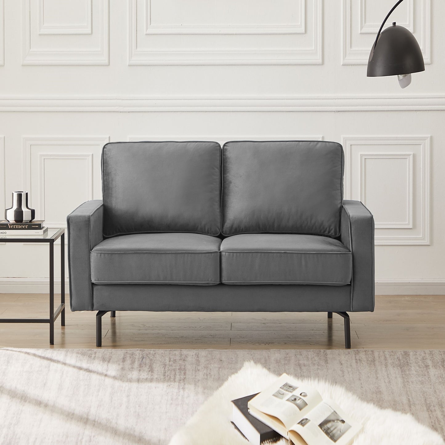 Anka Jessica Velvet sofa - Grey